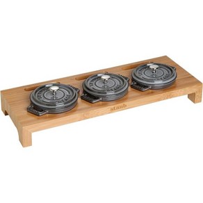 STAUB 1190698 주철 카세트 진열대 대나무 회색 3 미니그레이, Bamboo