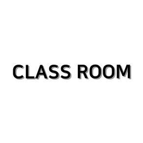 강의실 교실 표지판 검정색, CLASS ROOM, 1개