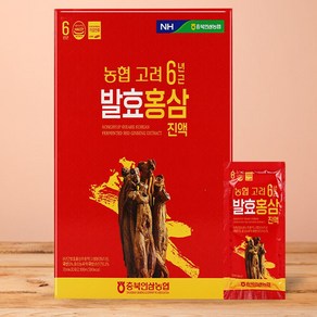 충북인삼농협 농협 고려6년근 발효홍삼진액 식약처인증 감사선물 명절선물 면역력향상 피로회복 부모님선물 황기 숙지황, 1개, 70ml