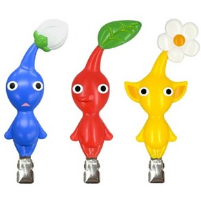 [곱하기] 일본 직수입 PIKMIN 피크민 헤어클립 (3컬러) 피그민 피규어 헤어집게 헤어핀