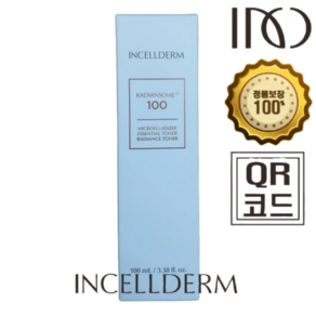 [INCELLDERM] 인셀덤 래디언솜100 마이크로플루다이저 에센셜 토너+마카롱 손거울 세트, 1개