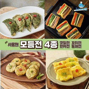 사옹원 모듬전 4종 실속세트 명절음식 차례 제사 동태전 오미산적 계란옷입은고기완자 깻잎전, 4개, 340g