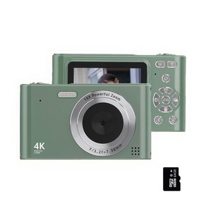 RUNHome 4800w 레트로 미니 디지털 카메라 여행용 인생+64G메모리카드+카드 리더기