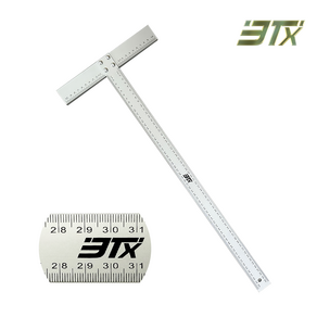 3Tx 티자 T자 타일용 건축 설계 알루미늄 60cm 제도용 수공구 측정 목공용 실버 직각자 측정도구, 1개