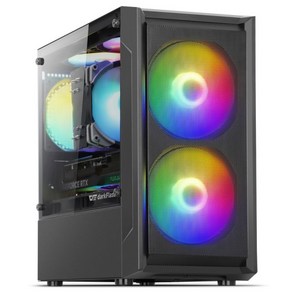 다크플래쉬 dakFlash DK301M RGB MESH 강화유리 컴퓨터 PC 케이스 (블랙), 1개