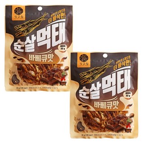 강고집 순살먹태 바베큐맛 30g 바삭 구운 먹태, 2개