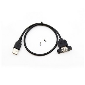 [IN NETWORK] [AM-AF] USB-A 2.0 to USB-A 2.0 M/F 변환케이블 판넬형 락킹 IN-U2AMFS2 / INU059 [2m], 1개