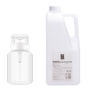 루벤스 셀프 네일 재료 샵 대용량 1500ml 퓨어 젤 네일팁 제거 쏙오프 세트 리무버 아세톤 1.5L, 1개