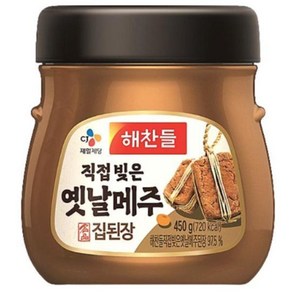 CJ제일제당 풍미업 해찬들 명품 집된장(리뉴얼 전후제품 랜덤발송) 450g 캠핑필수템 간편요리 분식 쏘울푸드 발효식품 자취템 간편식, 1개