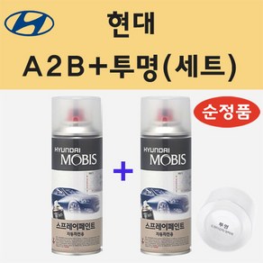 현대 A2B 어비스블랙펄 스프레이 페인트 + 투명스프레이 200ml