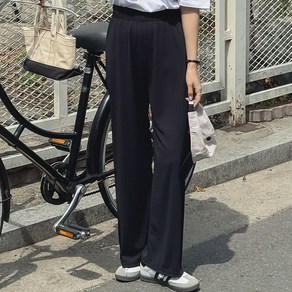 로로텐 와이드 쿨 밴딩 팬츠 스판 여성 빅사이즈