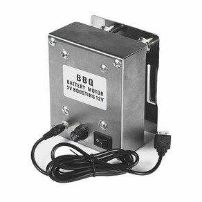 USB 바베큐 모터 전기 로티세리 회전 그릴 침 금속 5V ~ 12V 30KGS, [01] silve, 1개