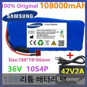 전기자전거 배터리 2022 원래 36v 10s4p100ah 팩 500w 고전력 42v