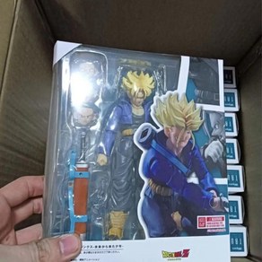 Shfiguarts 드래곤 볼 트렁크 피규어 SHF 보이 미래 컬렉션 모델 DBZ 장난감 애니메이션 액션 생일 선물