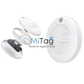 Mitag 키 파인더 아이템 MFi 인증 블루투스 GPS 고양이 개 위치 추적기 분실 방지 장치 Apple Find My, 01 MiTag, 1개