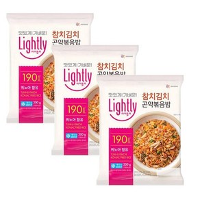 라이틀리 참치김치곤약볶음밥, 200g, 3개