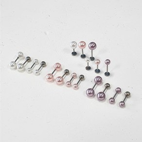 [0.8mm] 써지컬 컬러 진주 피어싱 라블렛