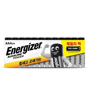 에너자이저 알카라인 패밀리팩 건전지 AAA 24입, 24개입, 1개