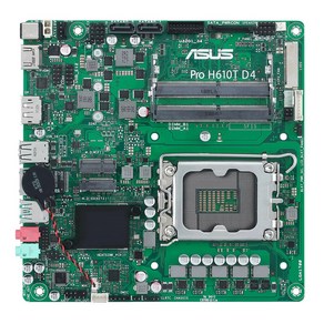 ASUS Po H610T D4-CSM 무상 보증 3년 정품 벌크 인텔 14세대 CPU 지원 Thin Mini-ITX 메인보드