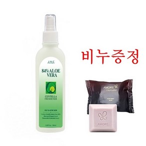 JNC 84% 알로에베라 센텔라 후레쉬너 180ml제이앤씨 + 비누증정