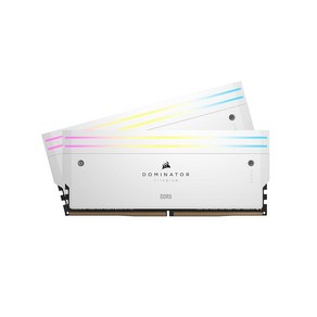 커세어 CORSAIR Dominato 티타늄 RGB DDR5 RAM 96GB 2x48GB 6600MHz CL32 인텔 XMP iCUE 호환 컴퓨터 메모리 화이트 CMP96GX5M, [미국직배송] 32GB (2x16GB)_화이트, 2개