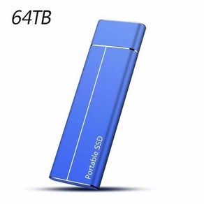 100% 지널 SSD 64TB 128TB 휴대용 고속 외장 솔리드 스테이트 하드 드라이브 USB3.0 인터페이스 노트북용, 64TB Blue