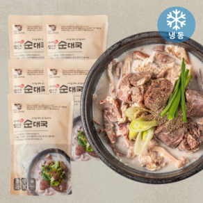 박지혜 사골 순대국 돼지국밥 대용량 국내산, 5개, 650g