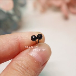 모루인형 만들기 눈 소품 액세서리 2mm 3mm 4mm 수제 DIY 재료, A.검은콩눈 4mm 10쌍