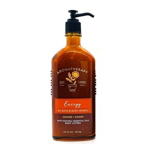 Bath Body Woks 배쓰 바디 웍스 아로마테라피 에너지 - 오렌지 진저 로션 6.5 Fl Oz, 6.5 Fl Oz (Pack of 1), 1개