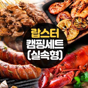 할매정육점 랍스터 국내산삼겹목살 고기 캠핑세트 (특대4~5인용) 닭꼬치 소세지 삼겹살 목살 블랙타이거 새우, 1세트, 랍스터(실속형)