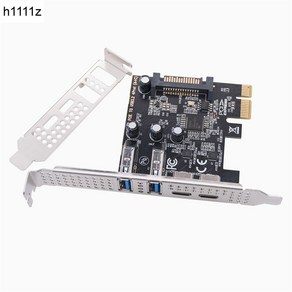 C타입 USB 3.2 Gen1 PCIE 카드 허브 3.0 PCI 익스프레스 보드 2 x A 포트 USB3.2 PCI-E 확장 어댑터 5Gbps, 한개옵션1