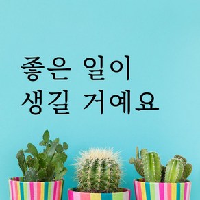 루리앤메리 따뜻한 말 한마디 012# 좋은 일이 생길 거예요 레터링 스티커, A size 8cm, 밤색