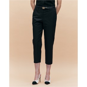 25SS [아이코닉] 여름 크롭 슬림핏 밴딩 치노 팬츠 블랙 HSPA5BC41BK