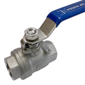 영진 [수입] 스테인리스 나사식 2PCS 풀보어 볼밸브 - Full Boe Ball Valve 20A, 1개