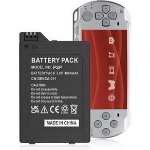 PSP2000 PSP3000 배터리 2024 신버전 4800mAh 소니 3000 PSP-S110 콘솔용 초고용량 Li-ion 교체 배터리 742047, 1개