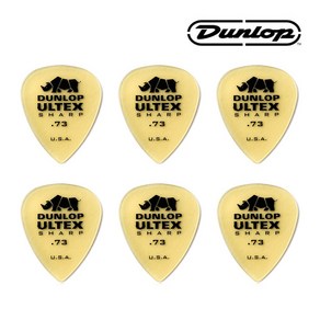 Dunlop Ultex shap 피크세트(6) 울텍스 샤프 물방울 기타피크 433R.73 0.73mm, 1세트