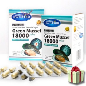 뉴질랜드 초록홍합 초고함량 18000mg 60캡슐 무릎관절엔 헬스팜 리프리놀 Mussel (1-6개), 2세트, 60정