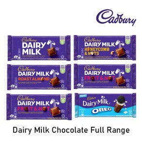 캐드베리 Cadbury Dairy Milk Chocolate Full Range 밀크 판단 코코넛 초콜릿 Hazelnut Milk Roast Almond Fruit Blackfo