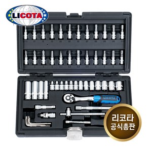 LICOTA 리코타 ALK-8003F 1/4인치 54pcs 소켓렌치세트 복스세트, 1개