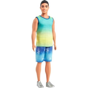 Babie Fashionistas Ken Doll #236 with Black Hai Weaing Blue and Geen Ombe Tank with Jean Shot, 상세참조, 1개