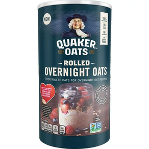 [Quake Oats] 미국 퀘이커 오버나잇 오트밀 롤드 오트밀 Quake Rolled Ovenight Oats Oatmeal, 1개