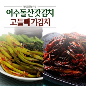 [웰빙촌]여수돌산갓김치3kg＋여수고들빼기2kg