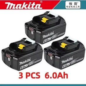Makita 18V 배터리 용 6Ah BL1830B BL1850B BL1850 BL1840 BL1860 BL1815 교체 리튬, [05] Makita -18V 6.0AhX3