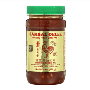 [Huy Fong Sambal] 삼발소스 후이펑 후이퐁 스리라차 삼발 올렉 0칼로리 소스 Huy Fong Chili Paste, 226g, 1개