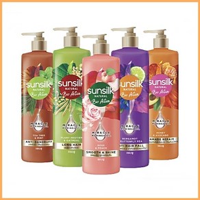 썬실크(Sunsilk) 내츄럴 바이오 액티브 샴푸 & 컨디셔너 380ML / 330ML