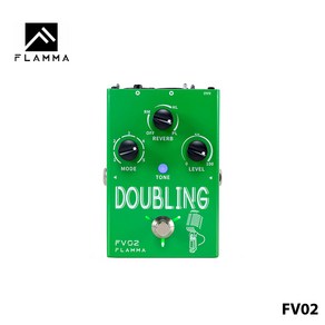 Flamma FV02 Doubling Vocal 기타 프로세서 더블링 효과 페달 복제기 보컬 페달 음성 리버브 코러스 효과가 있는 중복 스톰프박스 마이크 앰프 기타리스트 가수를 위