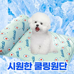 어리플 냉기팡팡 강아지 고양이 여름 방석 쿨매트, 그린 S, 1개
