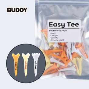 BUDDY 눈금 높이 조절 잘부러지지 않는 컬러 플라스틱 골프 티 꽂이 tee