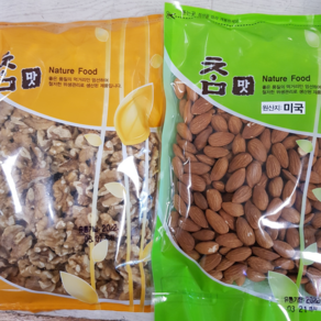 대림수산 아몬드(500g)+호두(500g)미국산, 2개, 500g