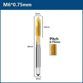 HSS 티타늄 코팅 나사 탭 드릴 비트 미터법 스트레이트 플루트 스레드 수공구 M2 M2.5 M3 M3.5 M4 M5 M6 M8 M10 M12